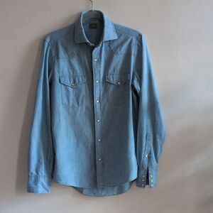 SID MASHBURN MEN'S BLUE DENIM STYLE SHIRT